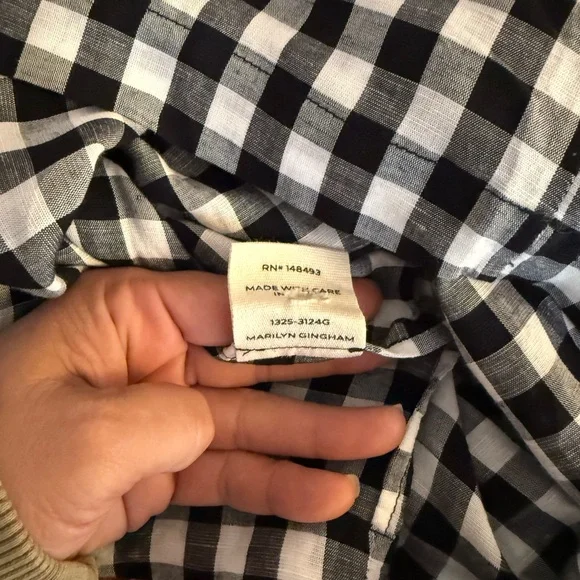 Doen Samara Ruffled Gingham Voile Blouse - Picture 10 of 11